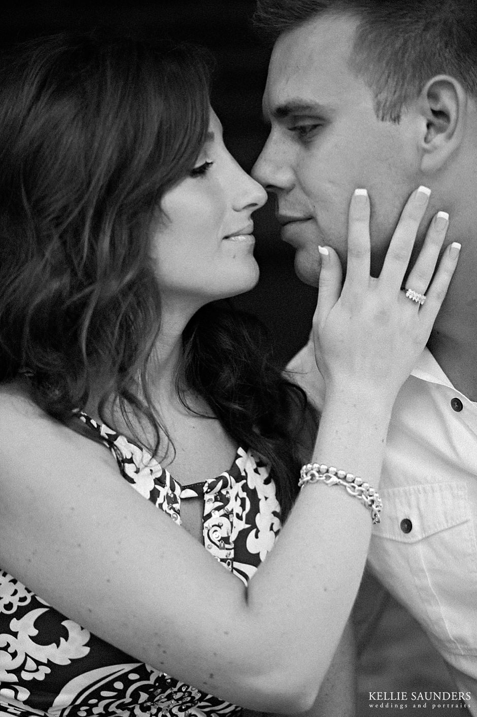 romantic engagement pose